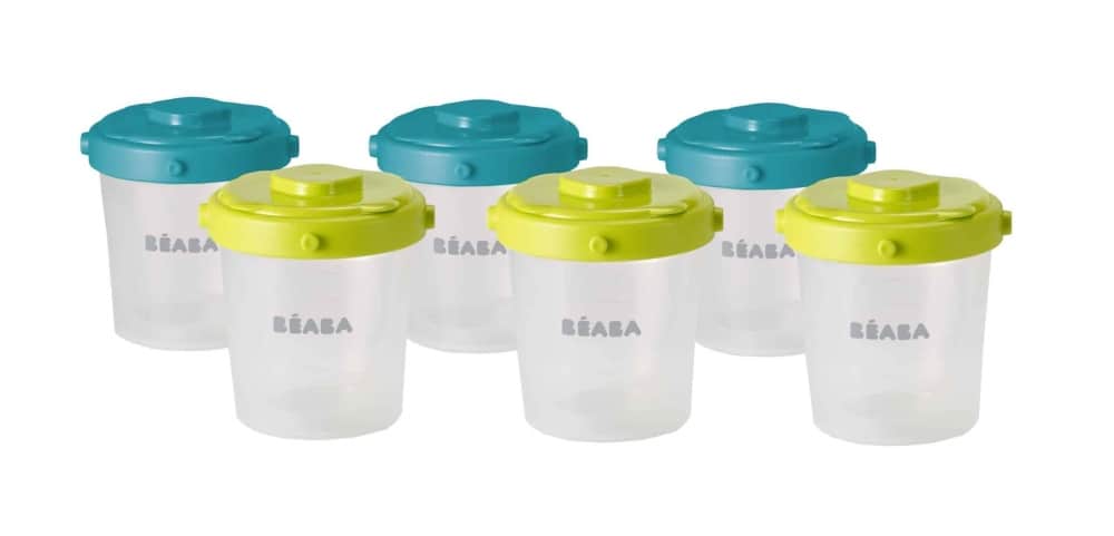 Beaba 7 oz Clip Containers in peacock