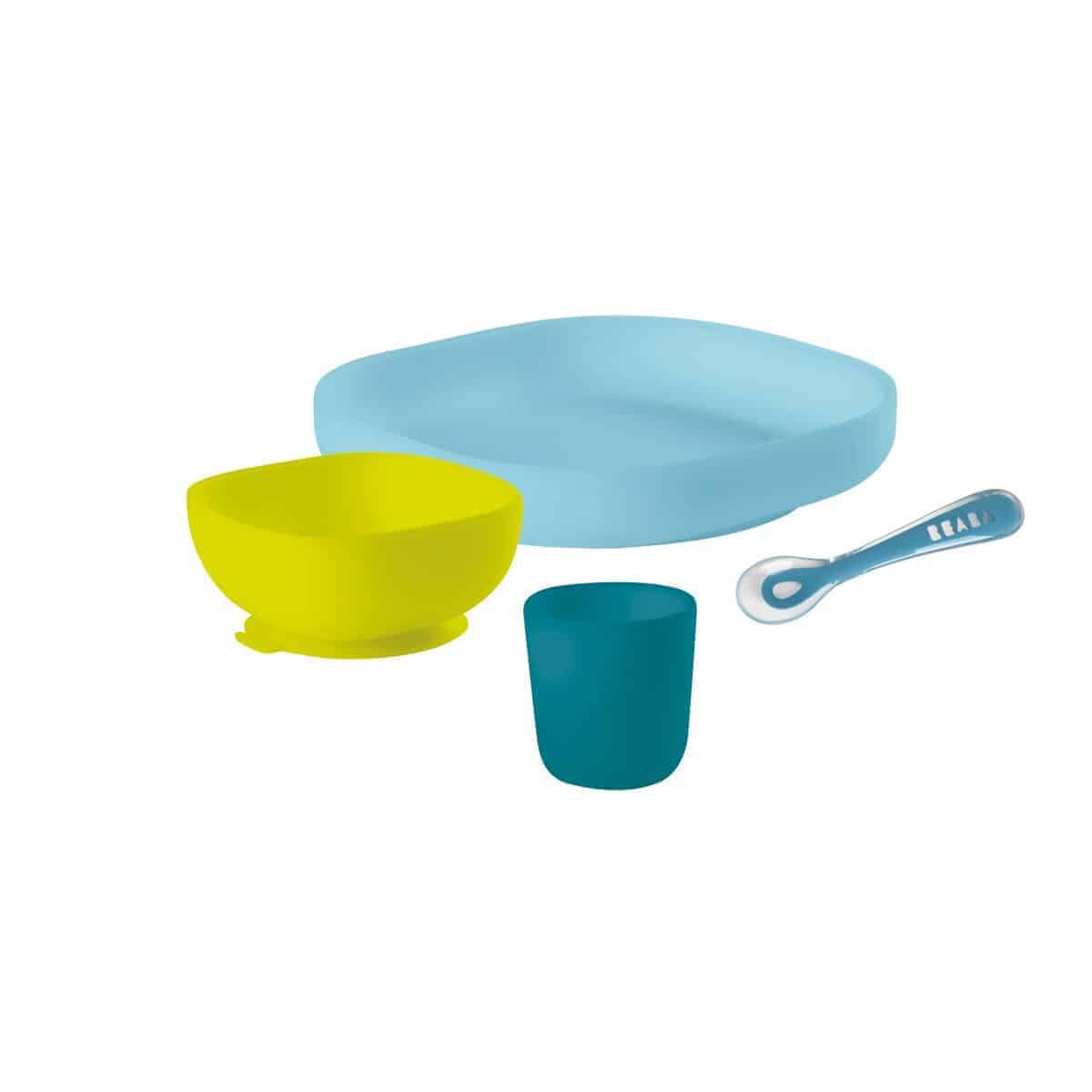 Beaba Silicone Suction Meal Set Peacock
