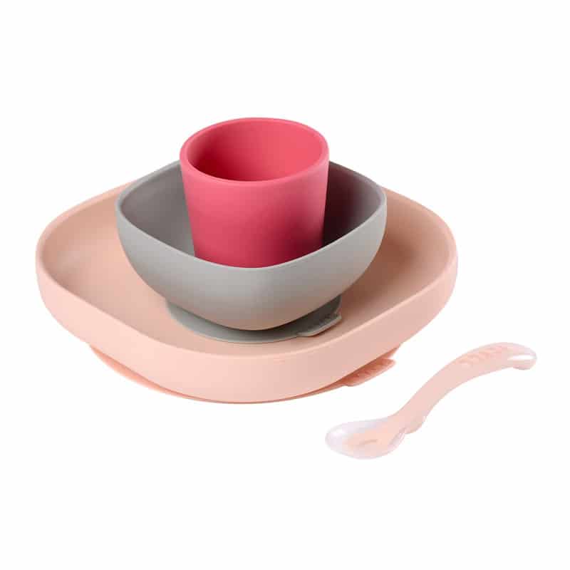silicone suction meal set rose