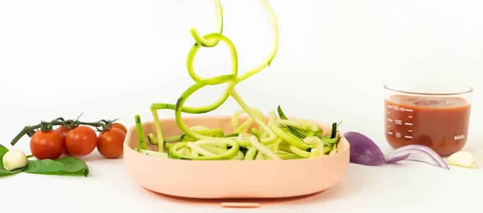 zoodles on plate