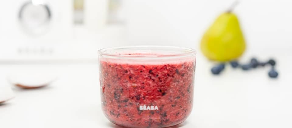 coconut blueberry pear puree