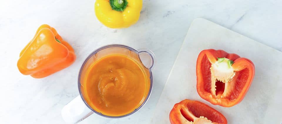 Chicken and Bell Pepper Puree in Babycook Bowl
