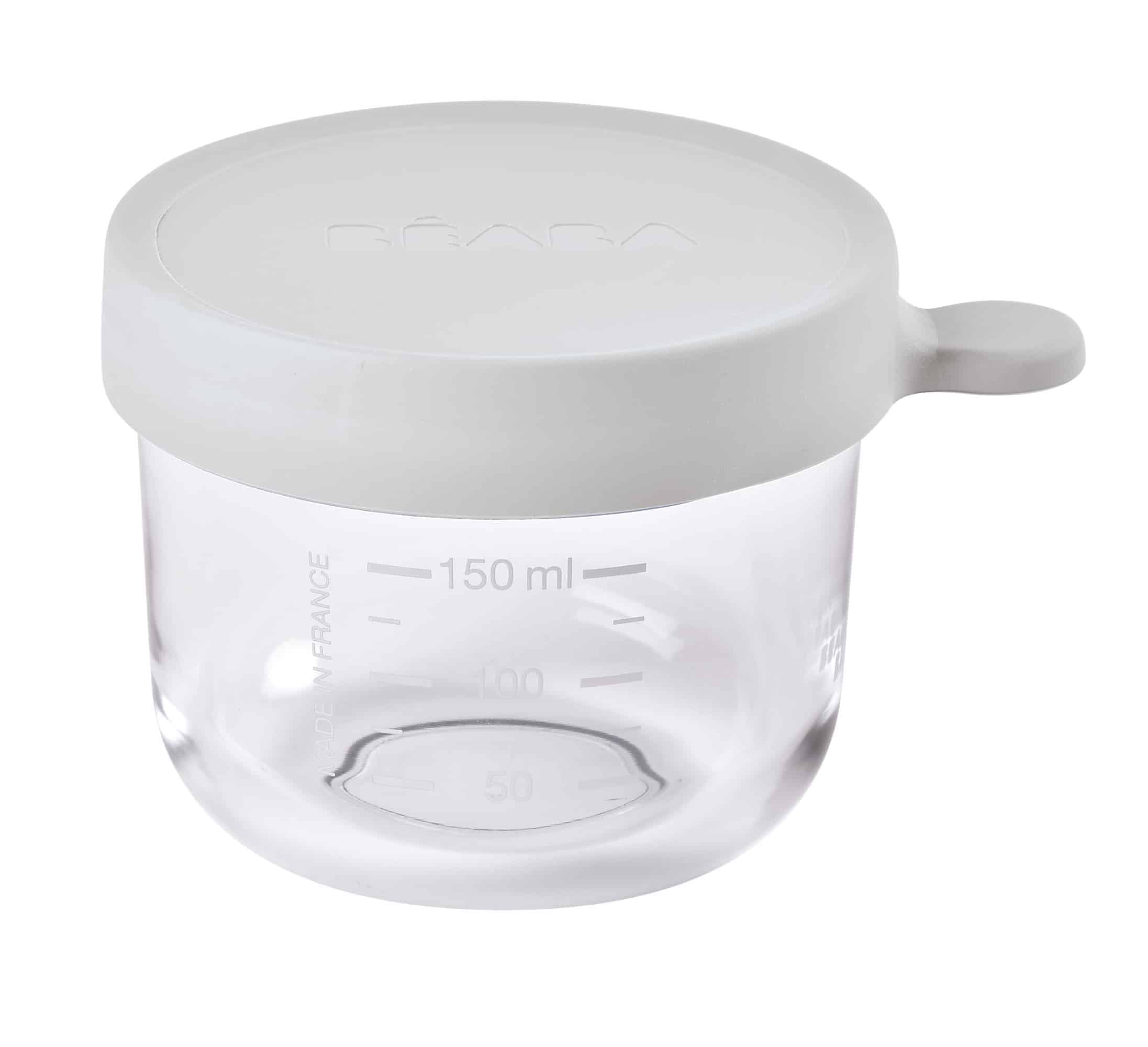 Beaba glass and silicone Container in Cloud 5 oz