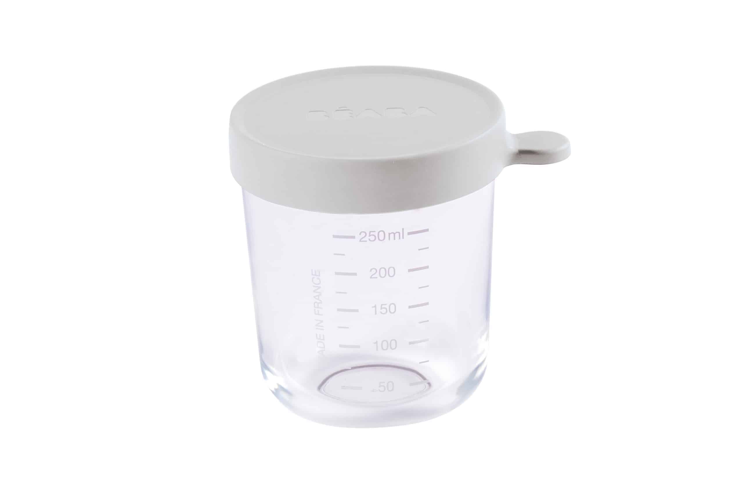 Beaba Glass & Silicone Container in Cloud 8 oz
