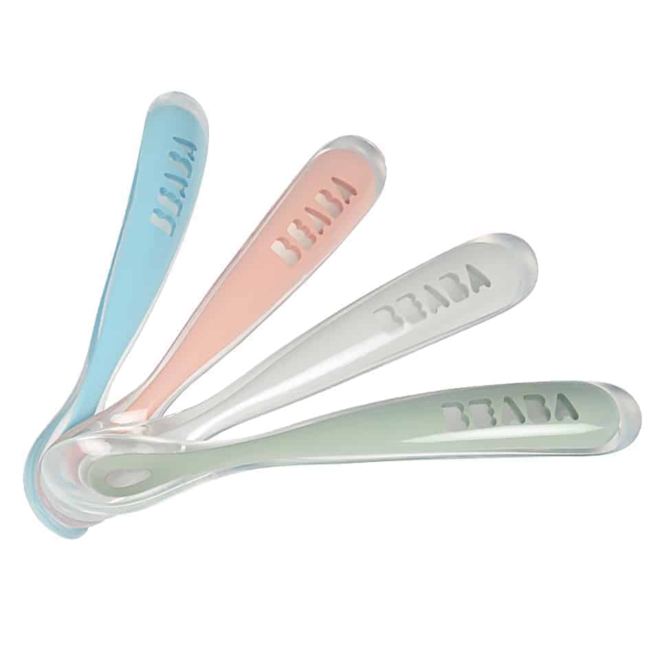 Baby’s First Foods Silicone Spoons Set Rose