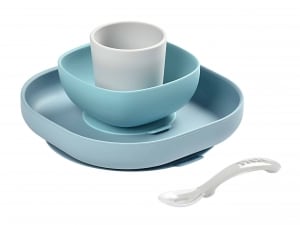 Beaba Silicone Suction Meal Set in Rain