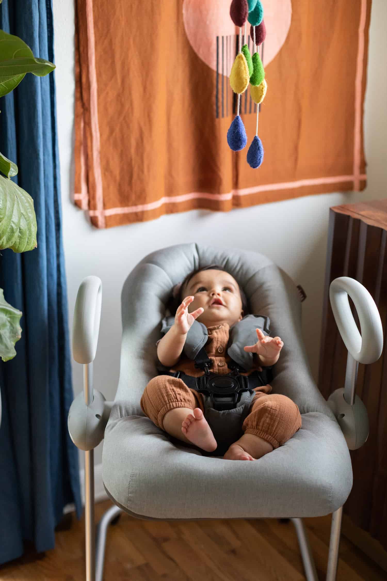Baby in Beaba Up & Down High Chair