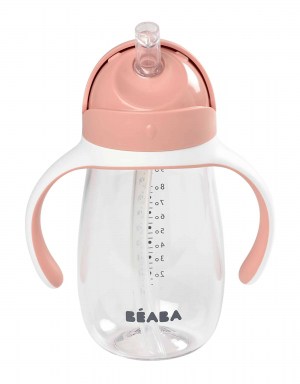 Beaba Straw Cup Rose Drinkware Sippy Cup for Baby