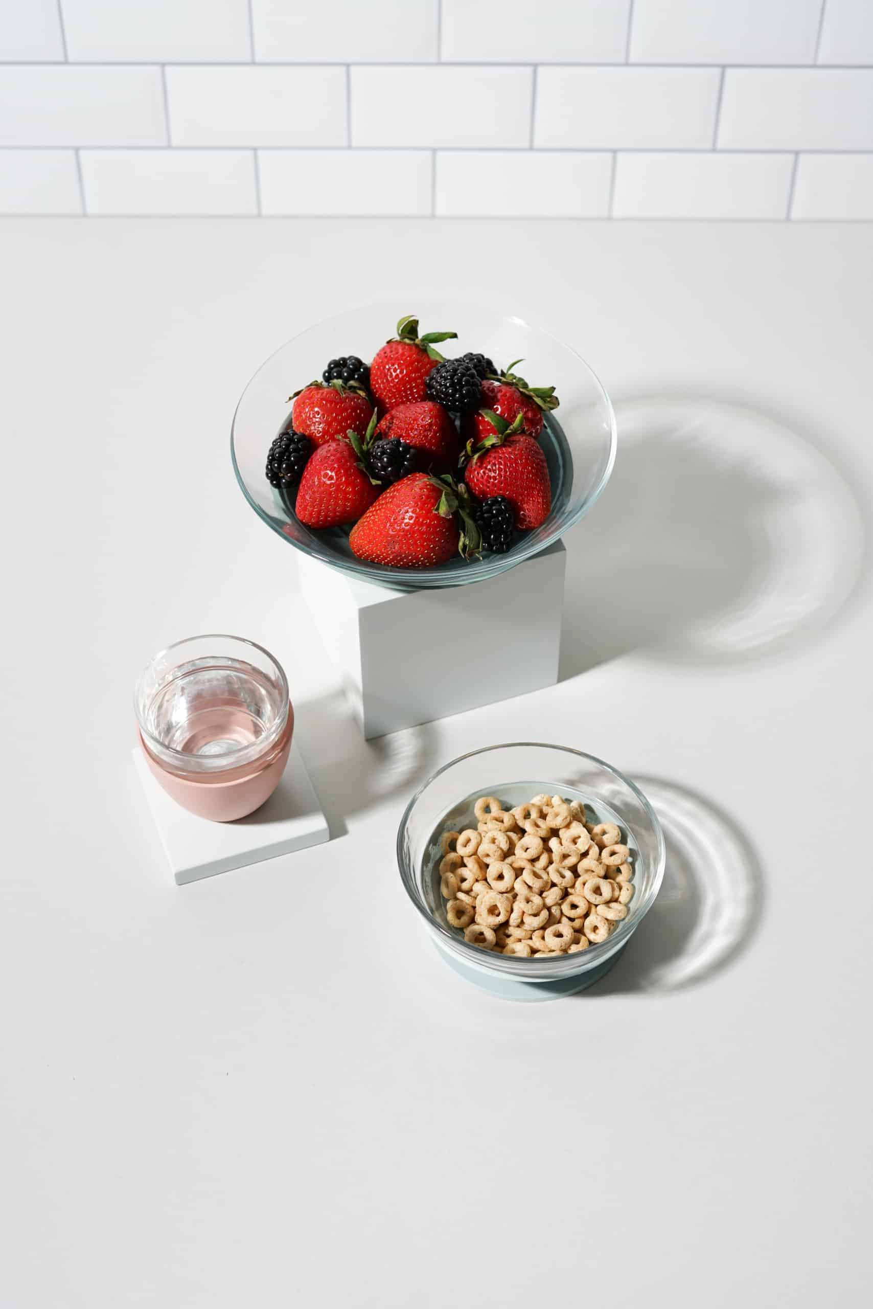 Beaba Glass Meal Set with Fruit, water and cheerios