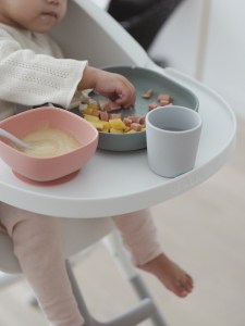 Silicone Suction Meal Set Eucalyptus Toddler Eating From High Chair
