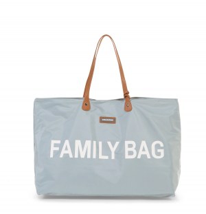 Front of Childhome Family Bag in Grey Off White