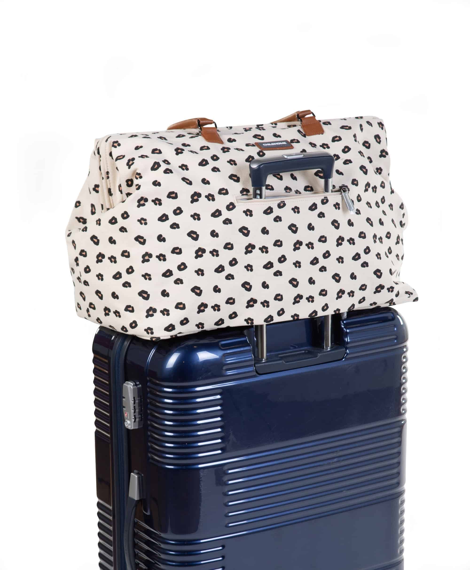 mommy bag canvas leopard luggage sleeve