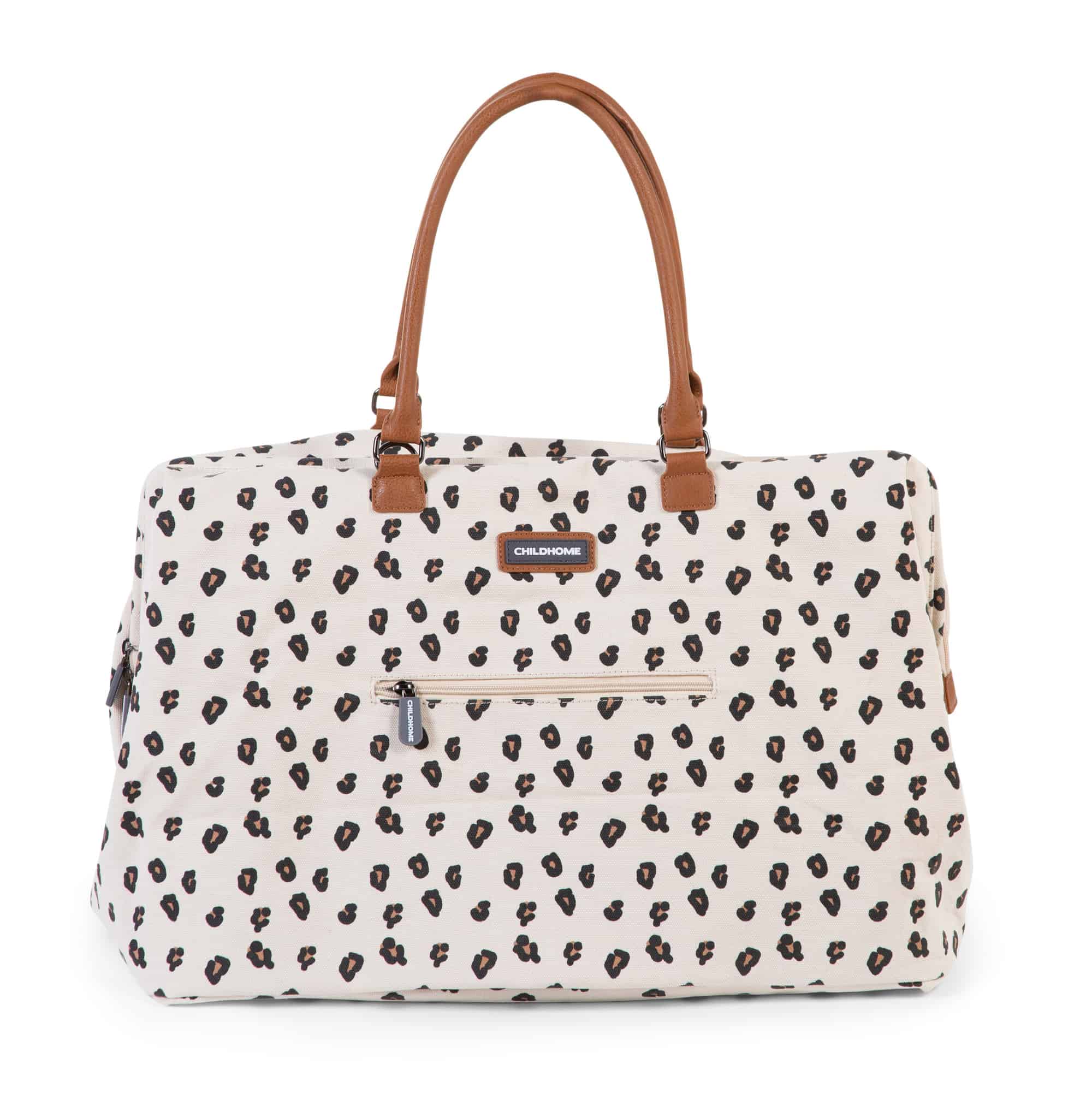 mommy bag canvas leopard back