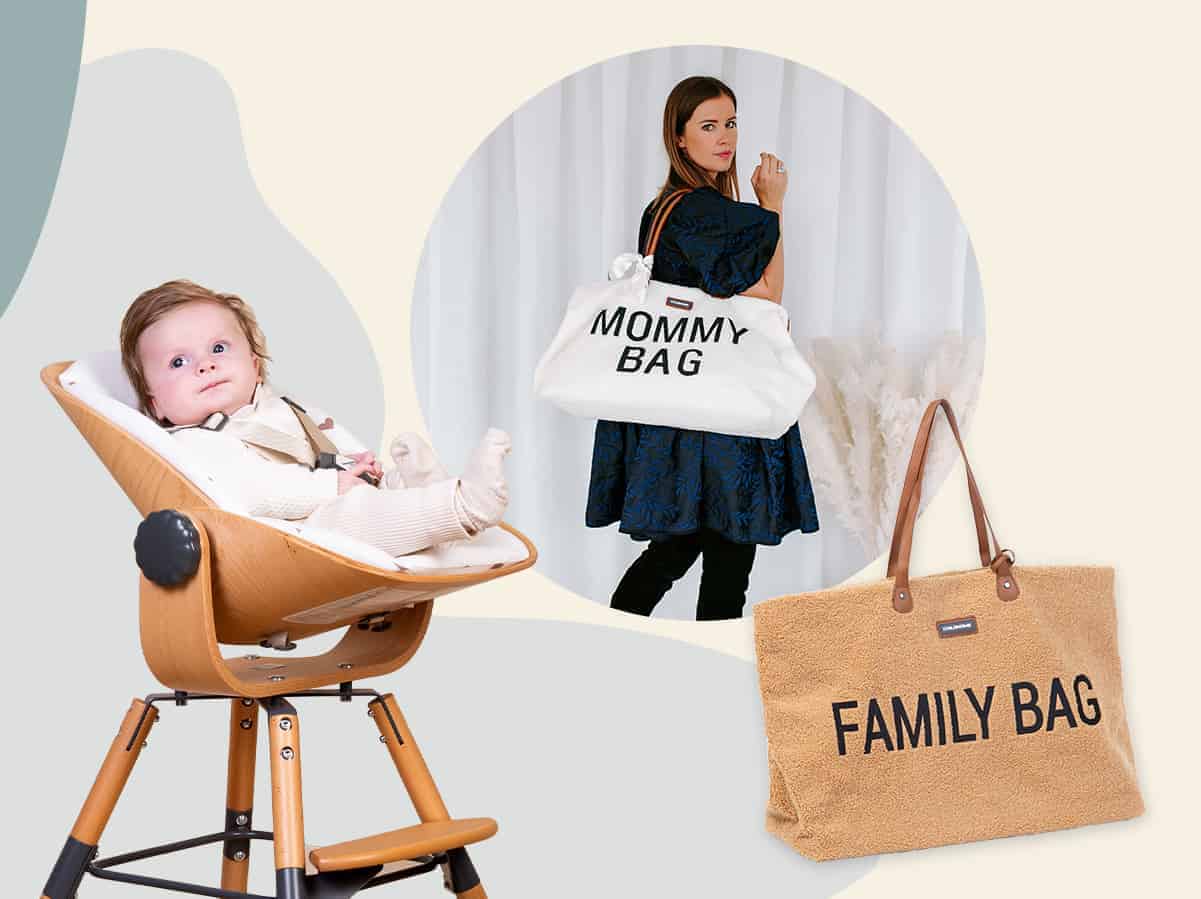 Childhome Mommy Bag, Family Bag and Highchair