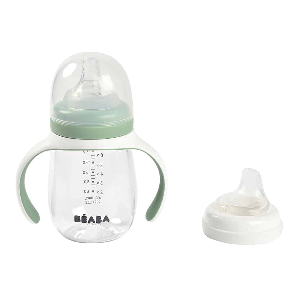 2-in-1 bottle to sippy training cup sage bottle with cap