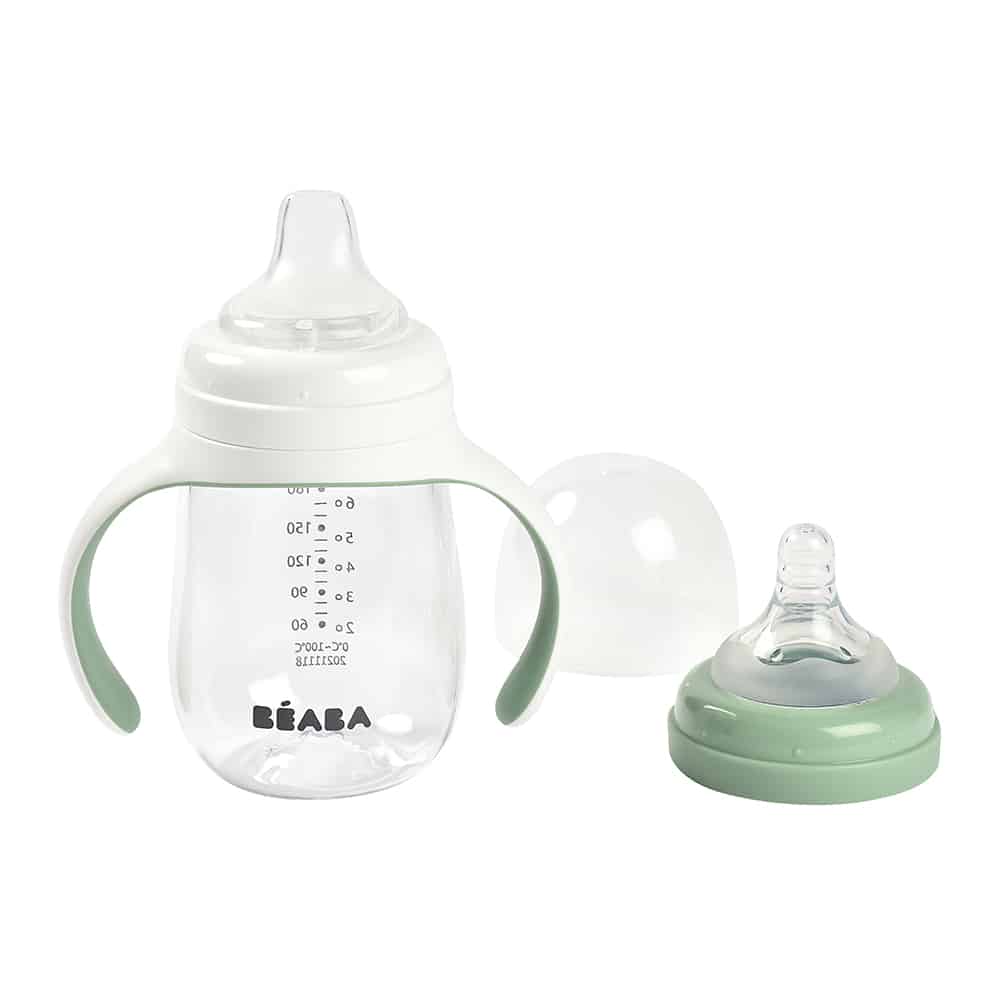 2-in-1 bottle to sippy training cup sage bottle with spout