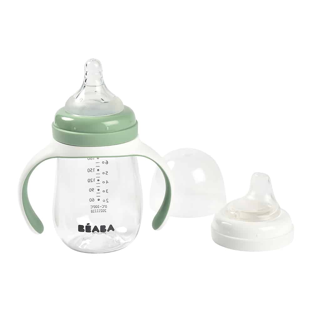 2-in-1 bottle to sippy training cup sage bottle with nipple