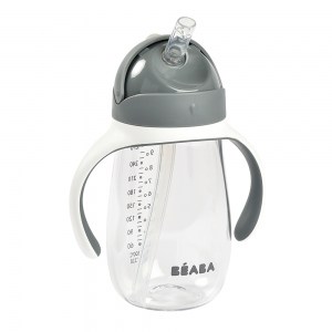 Beaba straw sippy cup in charcoal