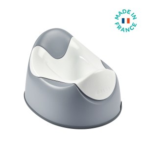 Beaba Ergonomic Potty in Cloud with text that reads "Made in France"