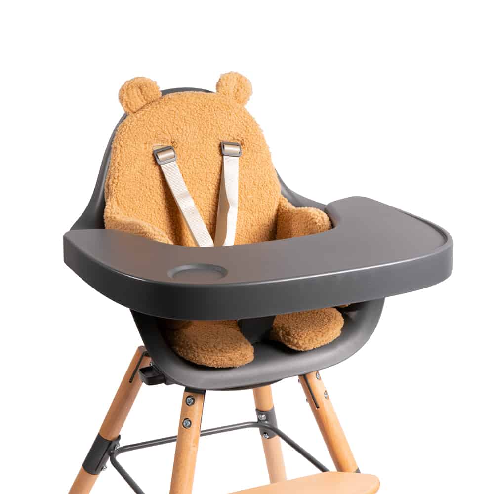 Childhome Evolu High Chair Cushion in Teddy on the Anthracite High Chair