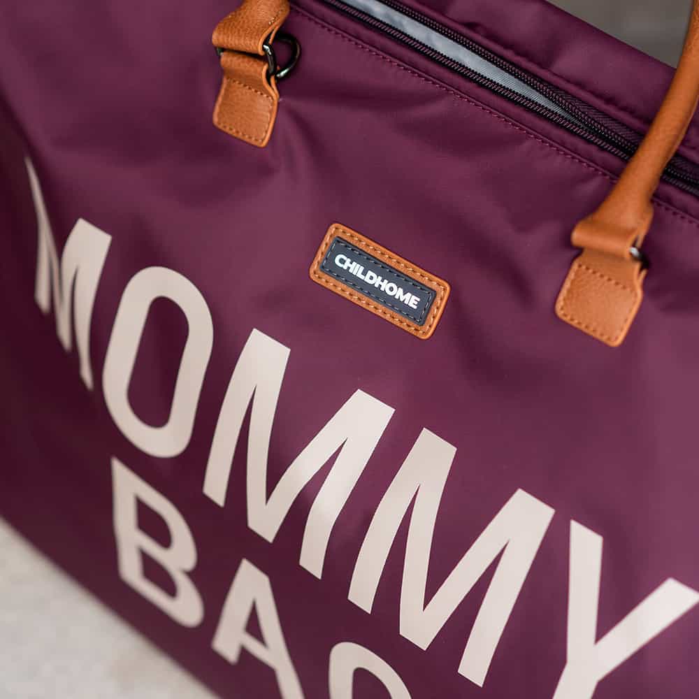 Childhome Mommy Bag Aubergine Close Up