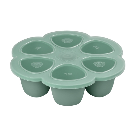 multiportion baby food storage tray sage